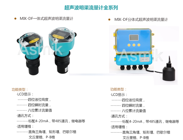 明渠流量計(jì)產(chǎn)品類型